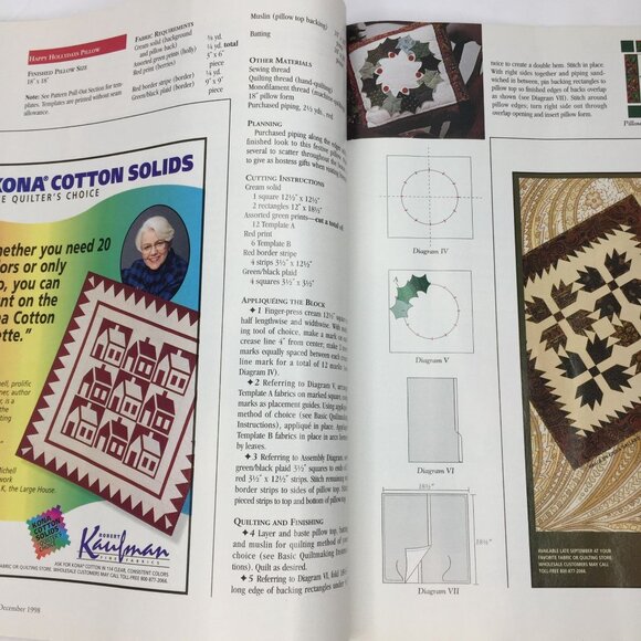 Vintage McCalls Quilting Magazine Festive Holiday Creations Dec 1998 Patterns - Picture 6 of 10